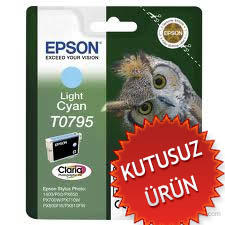 EPSON - Epson C13T07954020 (T0795) Açık Mavi Orjinal Kartuş - Stylus Photo 1400 (U) (T2332)