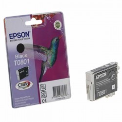 EPSON - Epson C13T08014020 (T0801) Black Original Cartridge - Stylus Photo PX650 