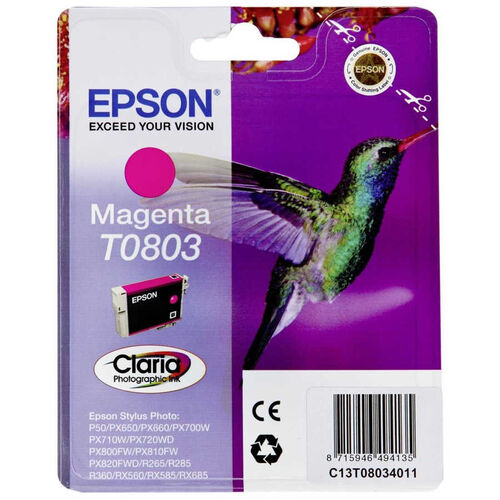 Epson C13T08034020 (T0803) Magenta Original Cartridge - Stylus Photo PX650