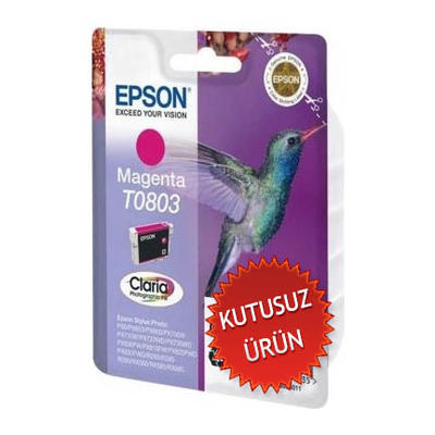 EPSON - Epson C13T08034020 (T0803) Magenta Original Cartridge - Stylus Photo PX650 (Without Box)