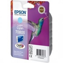 EPSON - Epson C13T08054021 (T0805) Light Cyan Original Cartridge - Stylus Photo PX650 