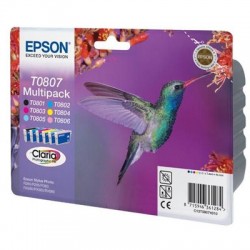 EPSON - Epson C13T08074020 (T0807) 6'lı Orjinal Set Kartuş - Stylus Photo PX650 (T2297)