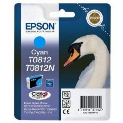 EPSON - Epson C13T11124A10 (T0812) Mavi Orjinal Kartuş - Stylus Photo R260 (T1444)