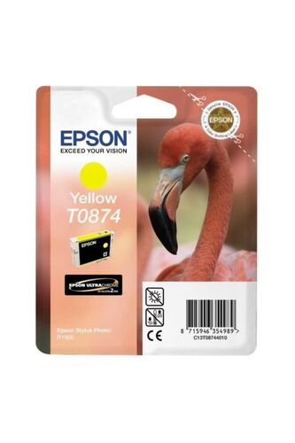 Epson C13T08744020 (T0874) Sarı Orjinal Kartuş - Photo R1900 (T2513)