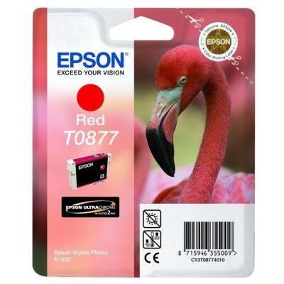 EPSON - Epson C13T08774020 (T0877) Kırmızı (Red) Orjinal Kartuş - Photo R1900 (T2512)