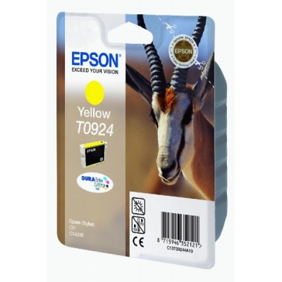 EPSON - Epson C13T10844A10 (T0924) Yellow Original Cartridge - Stylus CX4300