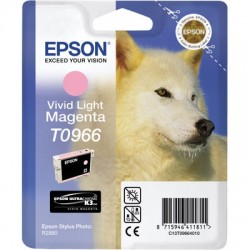 EPSON - Epson C13T09664020 (T0966) Lıght Magenta Original Cartridge - Photo R2880 