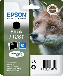 EPSON - Epson C13T12814021 (T1281) Black Original Cartridge - Stylus SX125 