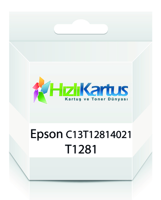 EPSON - Epson C13T12814021 (T1281) Siyah Muadil Kartuş - Stylus SX125 (T9191)