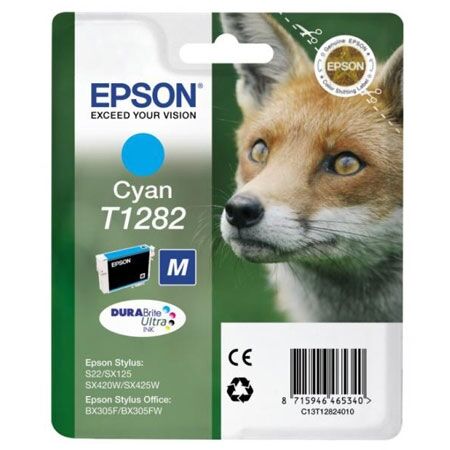 Epson C13T12824021 (T1282) Cyan Original Cartridge - Stylus SX125 - 3