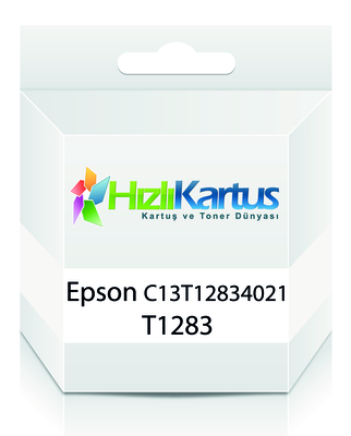 EPSON - Epson C13T12834021 (T1283) Kırmızı Muadil Kartuş - Stylus SX125 (T9193)