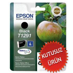 EPSON - Epson C13T12914021 (T1291) Black Original Cartridge - Stylus SX425 (Without Box)