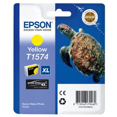 Epson C13T15744010 (T1574) Yellow Original Cartridge - Stylus Photo R3000 - EPSON