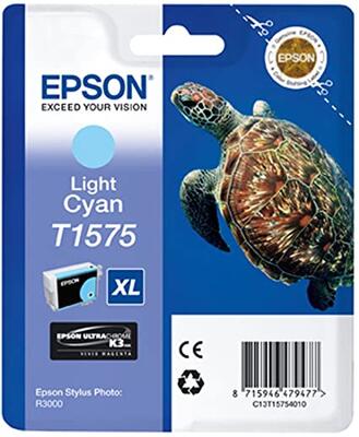 Epson C13T15754010 (T1575) Açık Mavi Orjinal Kartuş - Stylus Photo R3000 (T12606) - EPSON