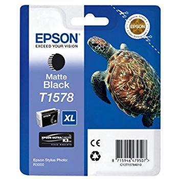 EPSON - Epson C13T15784010 (T1578) Matte Black Original Cartridge - Stylus Photo R3000