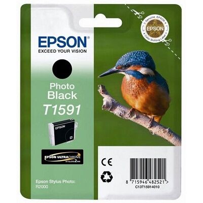 Epson C13T15914010 (T1591) Photo Black Original Cartridge - Stylus Photo R2000 - 3