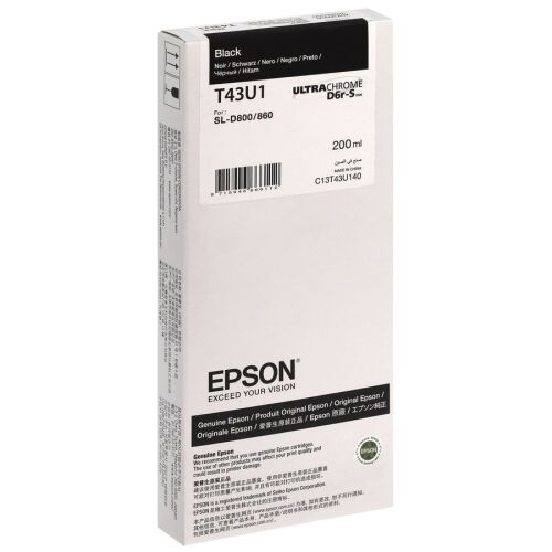 Epson T43U1 (C13T43U140) Siyah Orjinal Kartuş - SL-D800 - 2