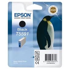 EPSON - Epson C13T55914010 (T5591) Black Original Cartridge - Stylus Photo RX700