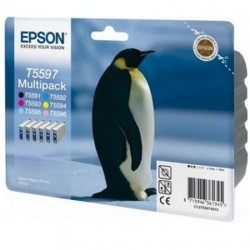 EPSON - Epson C13T55974010 (T5597) 6Pk Multıpack Original Cartridge - Stylus Photo RX700 