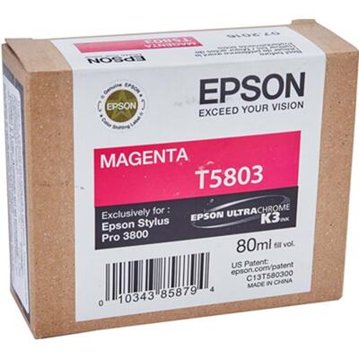 EPSON - Epson C13T580300 (T5803) Magenta Original Cartridge - Stylus Pro 3800