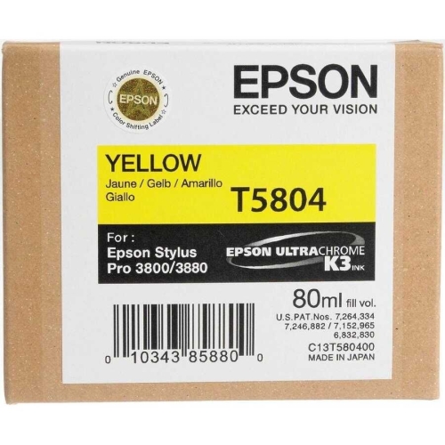 Epson C13T580400 (T5804) Sarı Orjinal Kartuş - Stylus Pro 3800 (T14920)A - 3