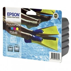 EPSON - Epson C13T58464020 (T5846) Multıpack Orjinal Kartuş ve Fotoğraf Kağıdı PictureMate (T2674)