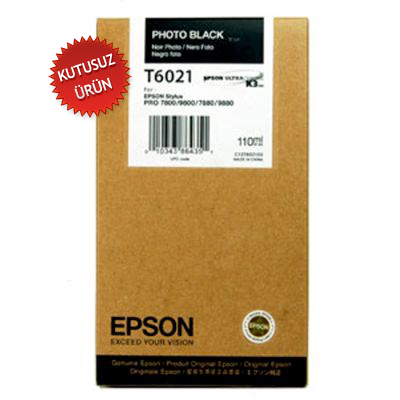 EPSON - Epson C13T602100 (T6021) Foto Siyah Orjinal Kartuş - Stylus Pro 7800 (U) (T10024)