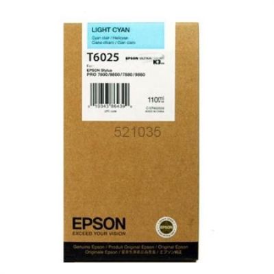 Epson C13T602500 (T6025) Lıght Cyan Original Cartridge - Stylus Pro 7800