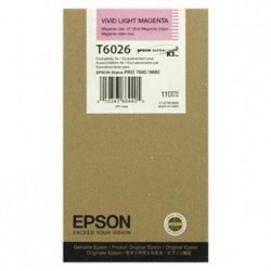 EPSON - Epson C13T602600 (T6026) Açık Kırmızı Orjinal Kartuş - Stylus Pro 7800 (T1582)