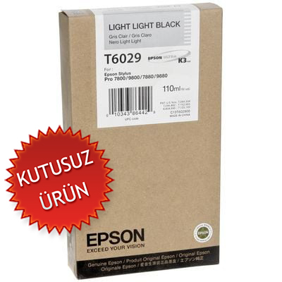 EPSON - Epson C13T602900 (T6029) Double Light Black Original Cartridge - Stylus Pro 7800 (Without Box)