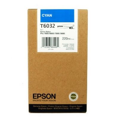 Epson C13T603200 (T6032) Cyan Original Cartridge - Stylus Pro 7800 