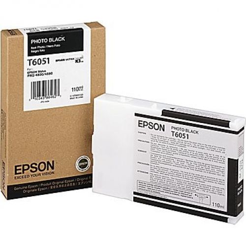 Epson C13T605100 (T6051) Foto Siyah Orjinal Kartuş - Stylus Pro 4800 (T7252)