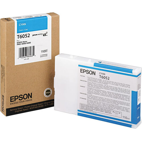 Epson C13T605200 (T6052) Cyan Original Cartridge - Stylus Pro 4800 