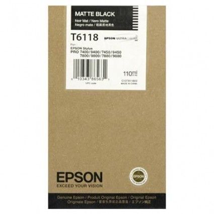 Epson C13T611800 (T6118) Matte Black Original Cartridge - Stylus Pro 7800 - 2