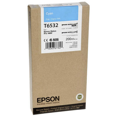 EPSON - Epson C13T653200 (T6532) Cyan Original Cartridge - Stylus Pro 4900 