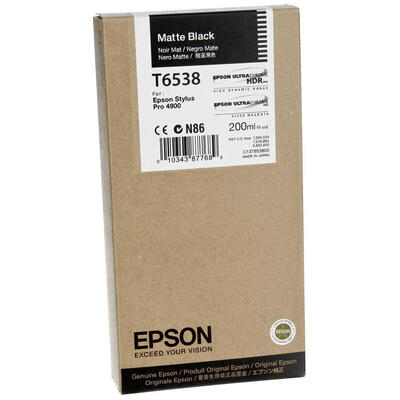 EPSON - Epson C13T653800 (T6538) Mat Siyah Orjinal Kartuş - Stylus Pro 4900 (T2369)