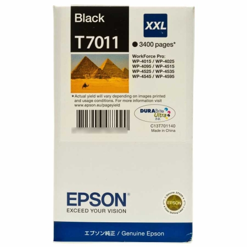Epson C13T70114010 (T7011) Black XXL Original Cartridge - WP-4015DN - 2