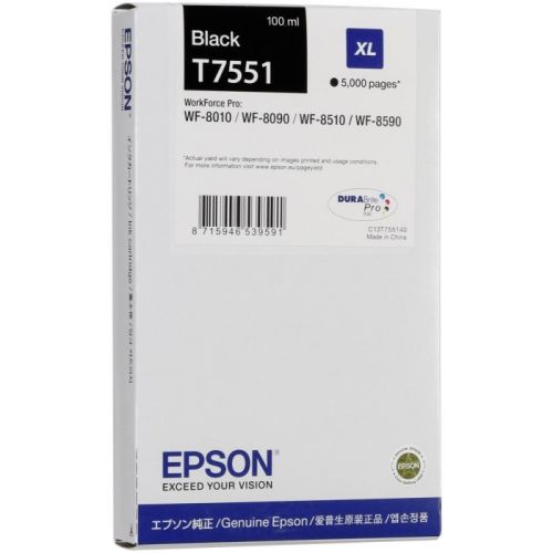 Epson C13T75514010 (T7551XL) Original Black Cartridge - WF-8010DW / WF-8090