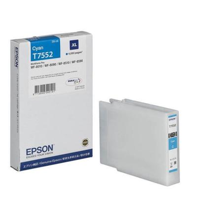 EPSON - Epson C13T75524010 (T7552XL) Original Cyan Cartridge - WF-8010DW / WF-8090