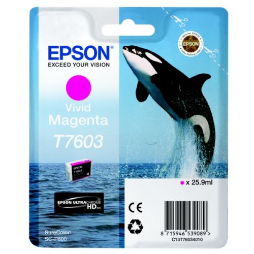 Epson C13T76034010 (T7603) Magenta Original Cartridge - SC-P600