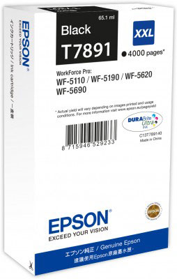EPSON - Epson C13T789140 (T7891) Siyah Orjinal Kartuş - WF-5110 / WF-5190 (T6754)