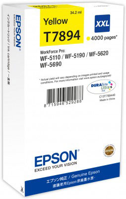 EPSON - Epson C13T789440 (T7894) Sarı Orjinal Kartuş - WF-5110 / WF-5190 (T6672)