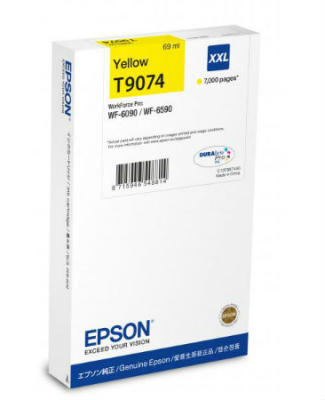 EPSON - Epson C13T907440 (T9074) XXL Sarı Orjinal Kartuş - WF-6090 / WF-6590 (T7230)