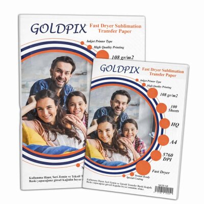 Goldpix SK09 A4 Hızlı Kuruyan Süblimasyon Transfer Kağıdı - Universal