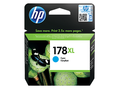 HP - HP CB323HE (178XL) Cyan Original Cartridge - Photosmart 5510 / 5515