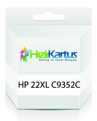 HP C9352C (22XL) Renkli Muadil Kartuş (T11173) - HP