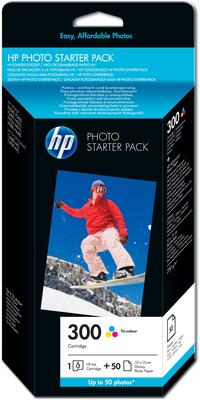HP - HP CG846EE (300) Color Cartridge + 50 Pcs Photo Paper 