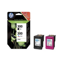 HP - HP CN637E (300) Siyah+Renkli 2li Paket Orjinal Kartuş - Deskjet D2560 (T1898)