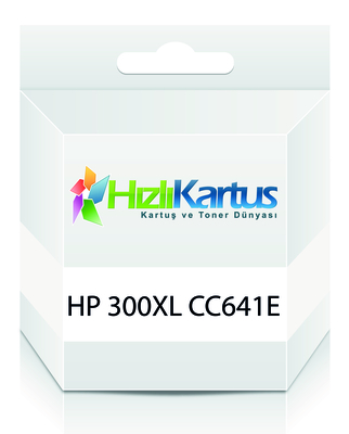 HP CC641E (300XL) Siyah Muadil Kartuş Yüksek Kapasite - Deskjet D2560 (T10631) - HP