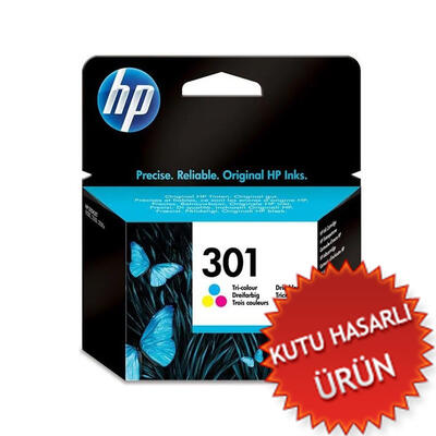 HP - HP CH562EE (301) Color Original Cartridge - Deskjet 1000 (Damaged Box)